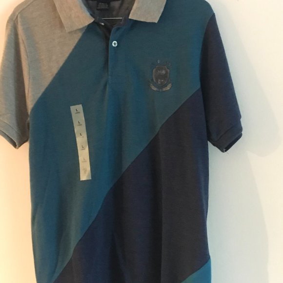 Brand New 3 tone Blue and Grey US Polo Assn with crest SZ L - Picture 1 of 4